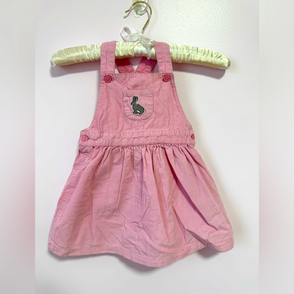 corduroy pink Suspenders skirt